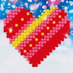 Diamond Dotz Patchwork Heart – diamond painting, 7×7 cm, 325 dotz | Diamond Painting