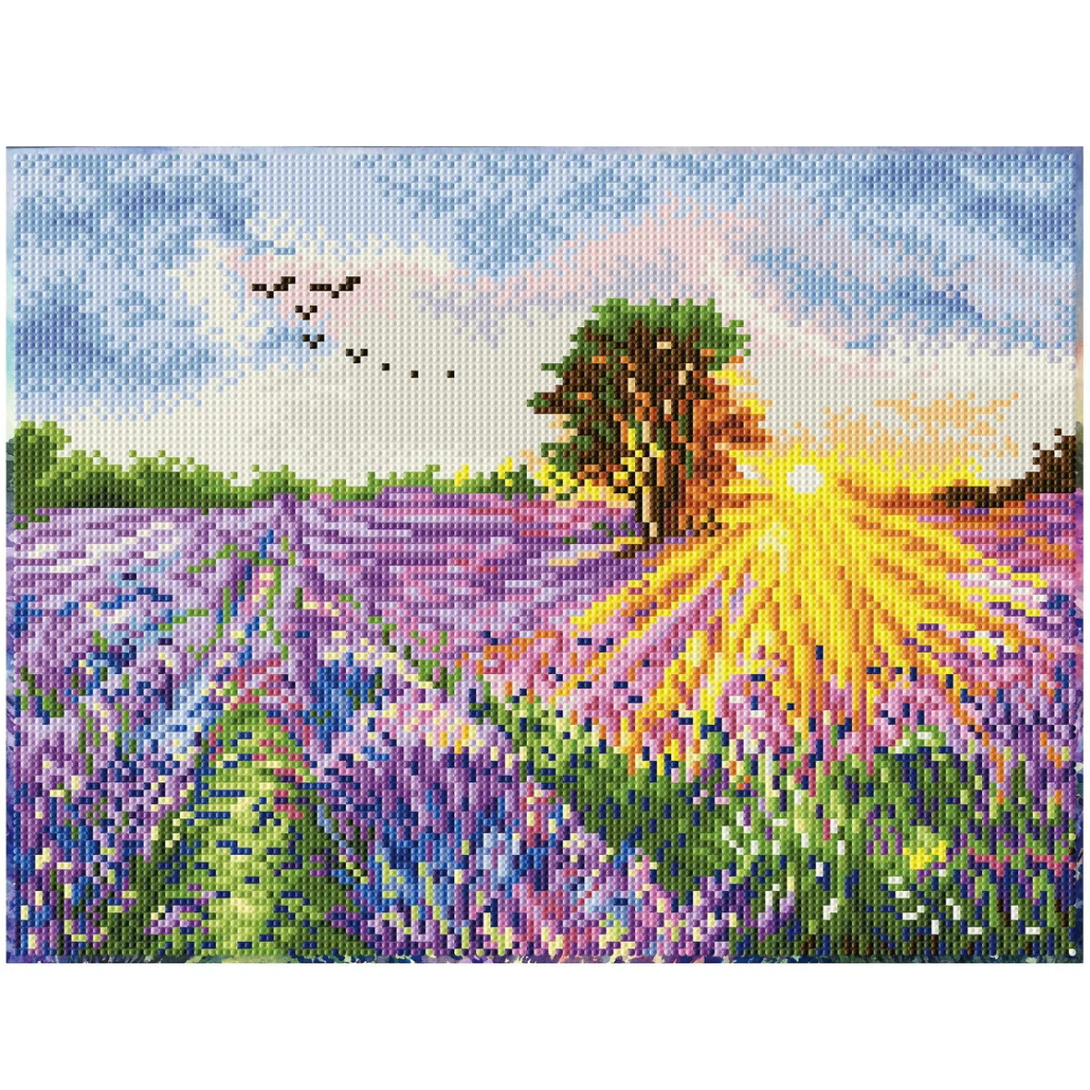 Diamond Dotz Sunset Lavender – diamond painting, 42×32 cm | Diamond Painting