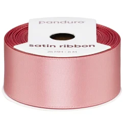 Panduro Hobby Dimrosa satinband – 25 mm brett och 8 meter långt | Satinband