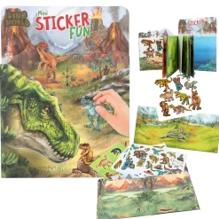 Dino World Mini Sticker Fun – urtidslandskap och massor av häftiga klistermärken | Barn Målar- & Pysselböcker