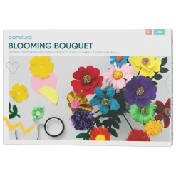 Panduro Hobby DIY-kit Blooming Bouquet, pyssla 13 vackra & blingiga blommor av filt & garn | Barn Året Om