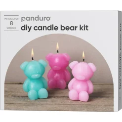 Panduro Hobby Diy-kit candle bear – gjut 8 bedårande ljus i form av nallebjörnar, höjd 8,5 cm