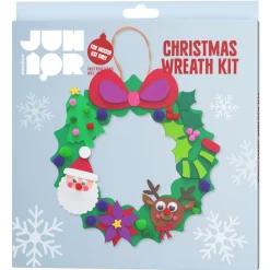 Panduro Hobby DIY-Kit Christmas Wreath pyssla en supersöt julkrans med funky foam, Ø26,5 cm | Barn Jul