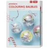 Barn Panduro Hobby DIY-Kit Colouring Xmas Baubles – färglägg motiv och dekorera i 4 julkulor