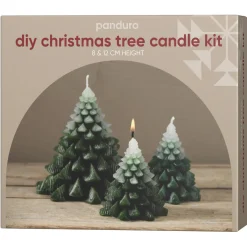 Panduro Hobby DIY-kit Julgransljus – gjut 3 vackra granar till julen | Materialsatser Ljus