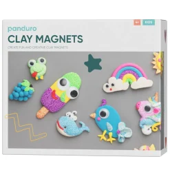 Barn Panduro Hobby DIY-Kit kylsåpsmagneter av lera – dekorera den roligaste kylen i grannskapet!