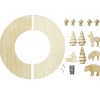 Panduro Hobby DIY-kit ljusstake i trä med dekorationer – Ø30 cm