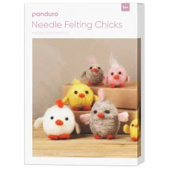 Panduro Hobby DIY-kit Needle Felting Chicks, påskpyssla 6 kycklingar med nålfiltning!