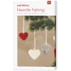 Panduro Hobby DIY-Kit Nålfilta 9 vackra hjärtformade julkulor | Materialsatser