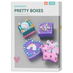Panduro Hobby DIY-kit Pretty boxes – måla och dekorera vackra små askar! | Barn Året Om