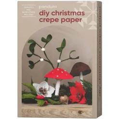 Panduro Hobby DIY-kit Skapa pappersblommor och vintergrönska av kräppapper | Crepepapper