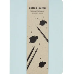 Panduro Hobby Dotted Journal för akvarell, blått omslag A5, 50 ark – 200 grams ytvikt | Notebooks