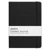 Panduro Hobby Dotted Journal 140×200 mm, svart omslag av fuskläder, 96 prickiga ark, 80 g/m² | Notebooks