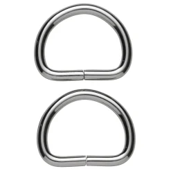 Panduro Hobby D-ring 2-pack – 34×28 mm, silverfärgad. Max rembredd 30 mm | Väsktillbehör