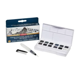 Derwent DW charcoal paint pan set | Akvarell- & Vattenfärger