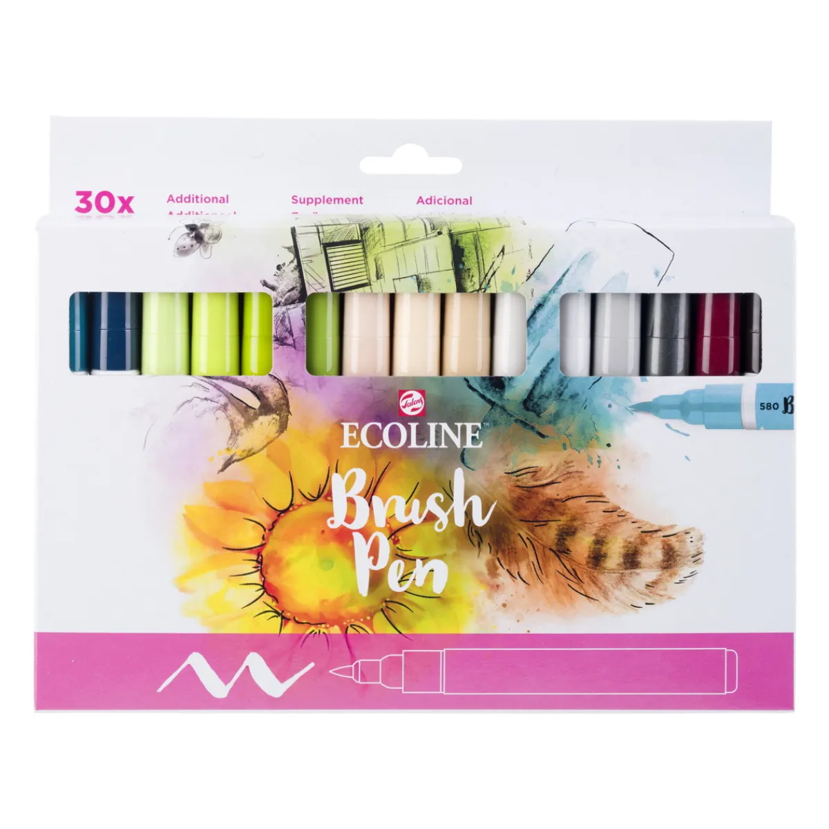 Ecoline Brush Pen Set 30-pack Addition | Tuschpennor & Markers