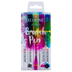 Ecoline Brush Pen Set - Primary 5-pack | Tuschpennor & Markers