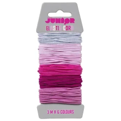 Barn Panduro Hobby Elastisk tråd 6×3 meter smyckestråd i rosa färger