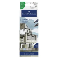 Faber-Castell Sketch Marker Architect, 6 tuschpennor med dubbelspets