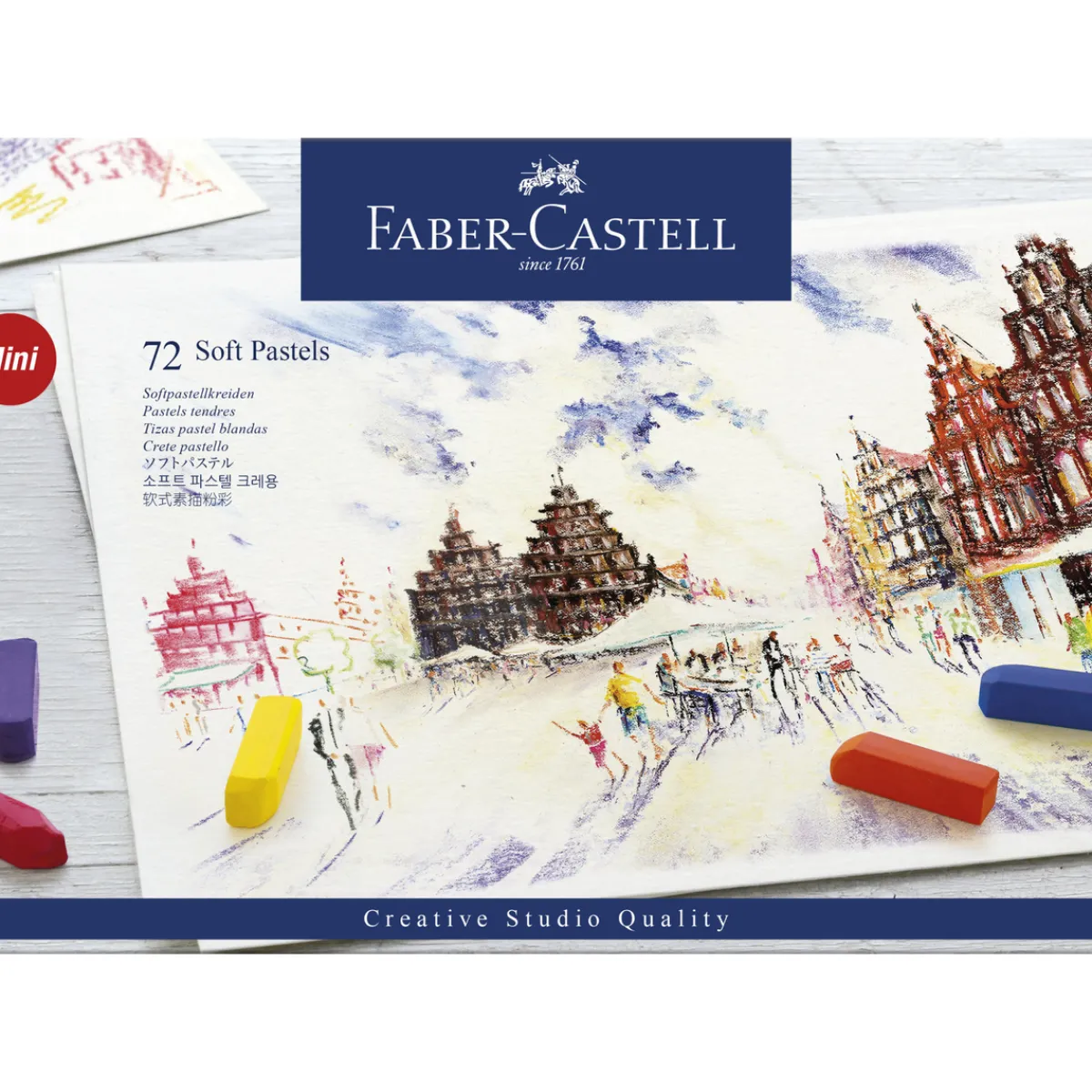 Faber-Castell Soft Pastels Mini, set med 72 mjuka pastellkritor