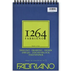 Fabriano ritblock, spiralbundet, F-1264 A4 (210×297 mm), 50 ark, 180 g/m²