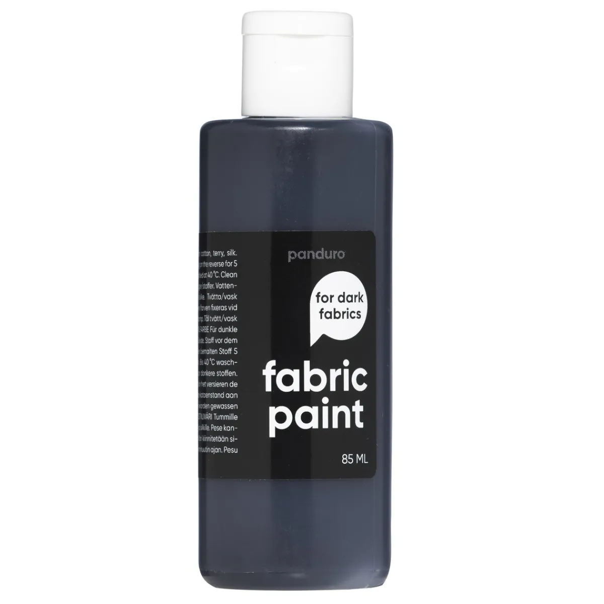 Panduro Fabric Paint Fabric Paint 85 ml – svart täckande textilfärg för mörkt tyg | Textilfärger
