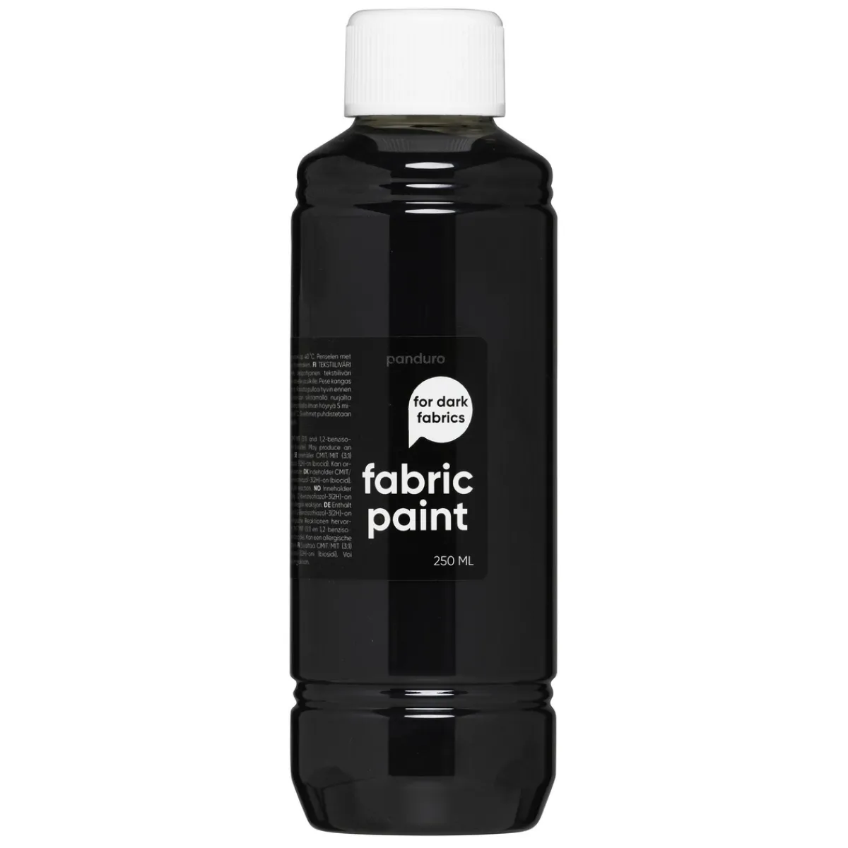 Panduro Fabric Paint Fabric Paint 250 ml – svart täckande textilfärg för mörkt tyg