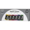 Panduro Fabric Paint Fabric Paint set 6×50 ml, täckande textilfärger för mörkt tyg