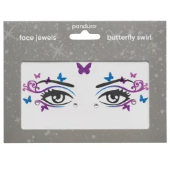 Barn Panduro Hobby Face Jewels Butterfly Swirl – stickers & ansiktssmycke för utklädnad och maskerad