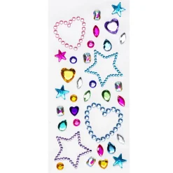 Panduro Hobby Face Jewels Happy Diamonds – 34 stora och små ansiktssmycken, hjärtan och stjärnor | Barn Ansikts- Och Nageldekor