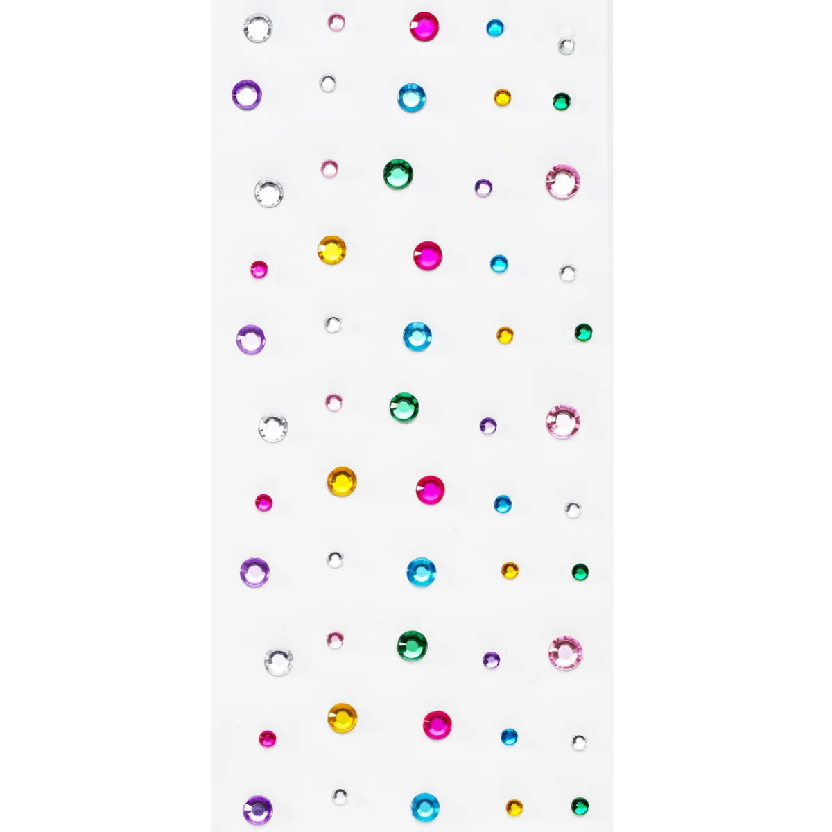 Barn Panduro Hobby Face Jewels Rainbow Dots – 55 runda & fina ansiktssmycken i olika färger