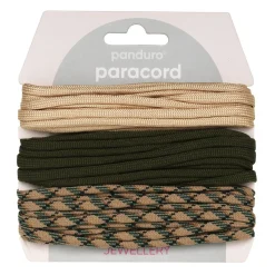 Panduro Jewellery Fallskärmslina army mix 3x3m
