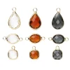 Panduro Jewellery Fasetterade glashängen i naturfärger, 9 st. i 3 olika former