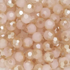 Panduro Jewellery 95 fasetterade glaspärlor på sträng, 4 mm i diameter – grön
