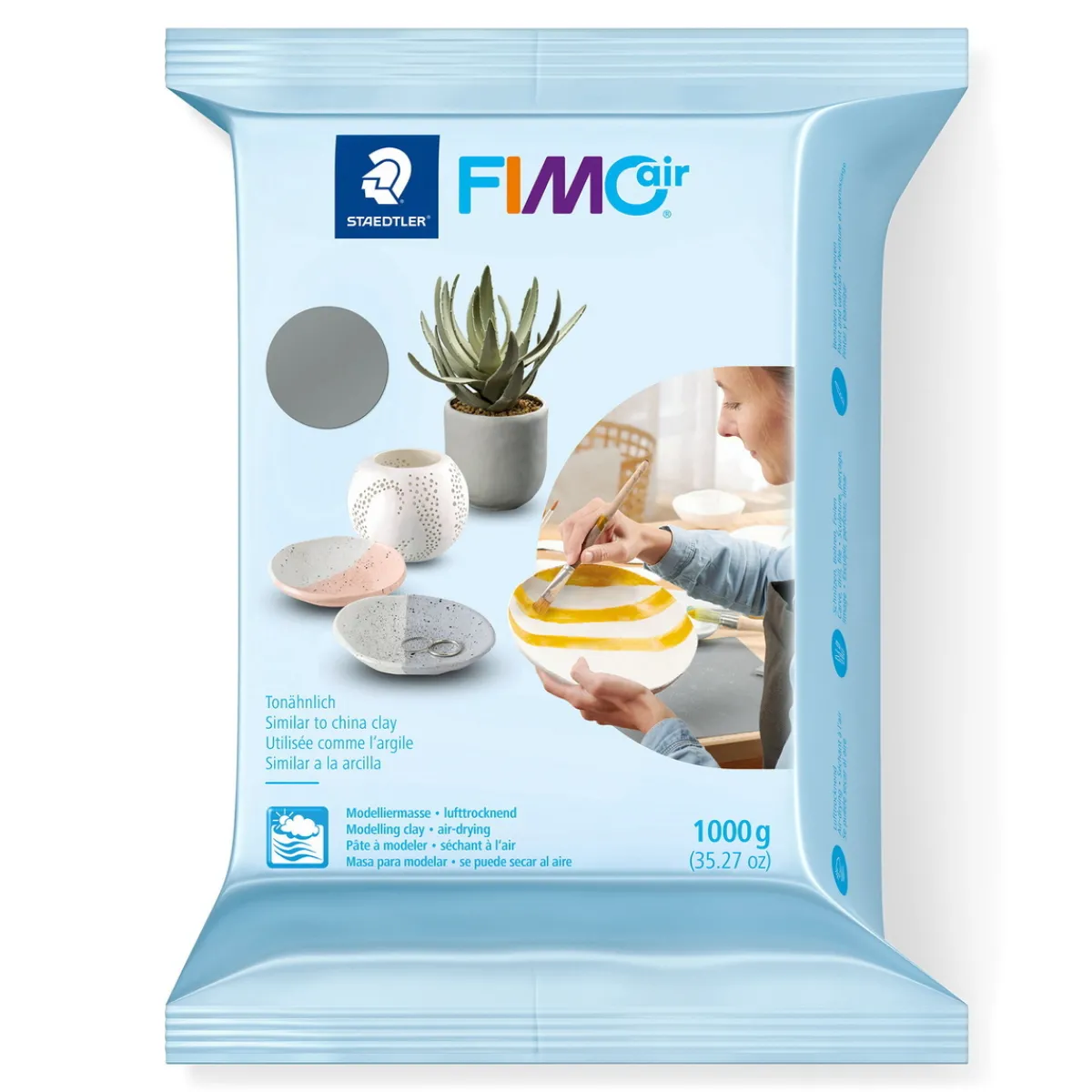FIMO air modellera 1000 g – grey 80