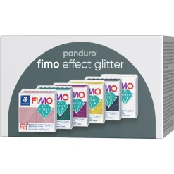 Panduro Hobby Fimo Effect Glitter 6×57 gram glittrande Fimo-lera