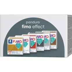 Panduro Hobby Fimo Effect 6×57 gram Fimo-lera i metallicfärger