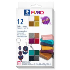 FIMO Effect Sparkle 12×25 gram – Metallic, glitter och skimrande leror | Fimolera