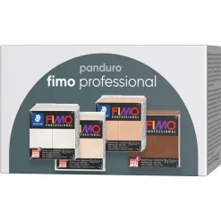 Panduro Hobby Fimo Professional 4×85 gram Fimo-lera – porslin, beige, sand och brun | Fimolera