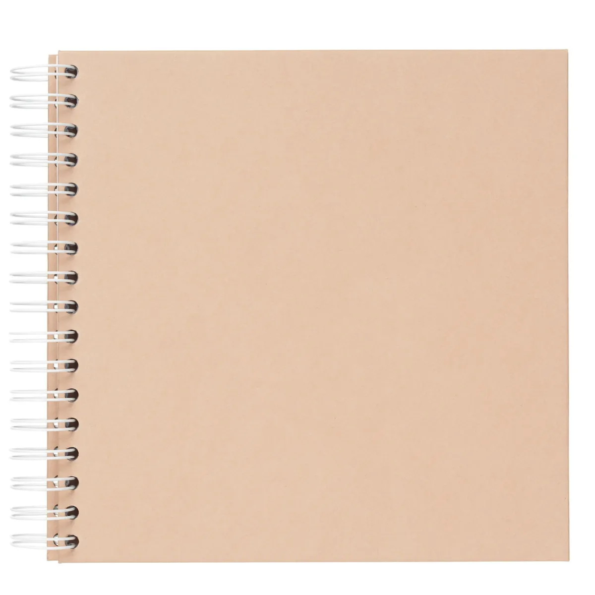 Panduro Hobby Fotoalbum med spiralbindning, 22×22 cm, vit, 25 vita ark, 225 g/m²