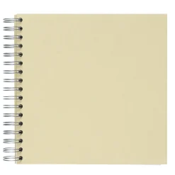 Panduro Hobby Fotoalbum med spiralbindning, 22×22 cm, beige, 25 vita ark, 225 g/m² | Album
