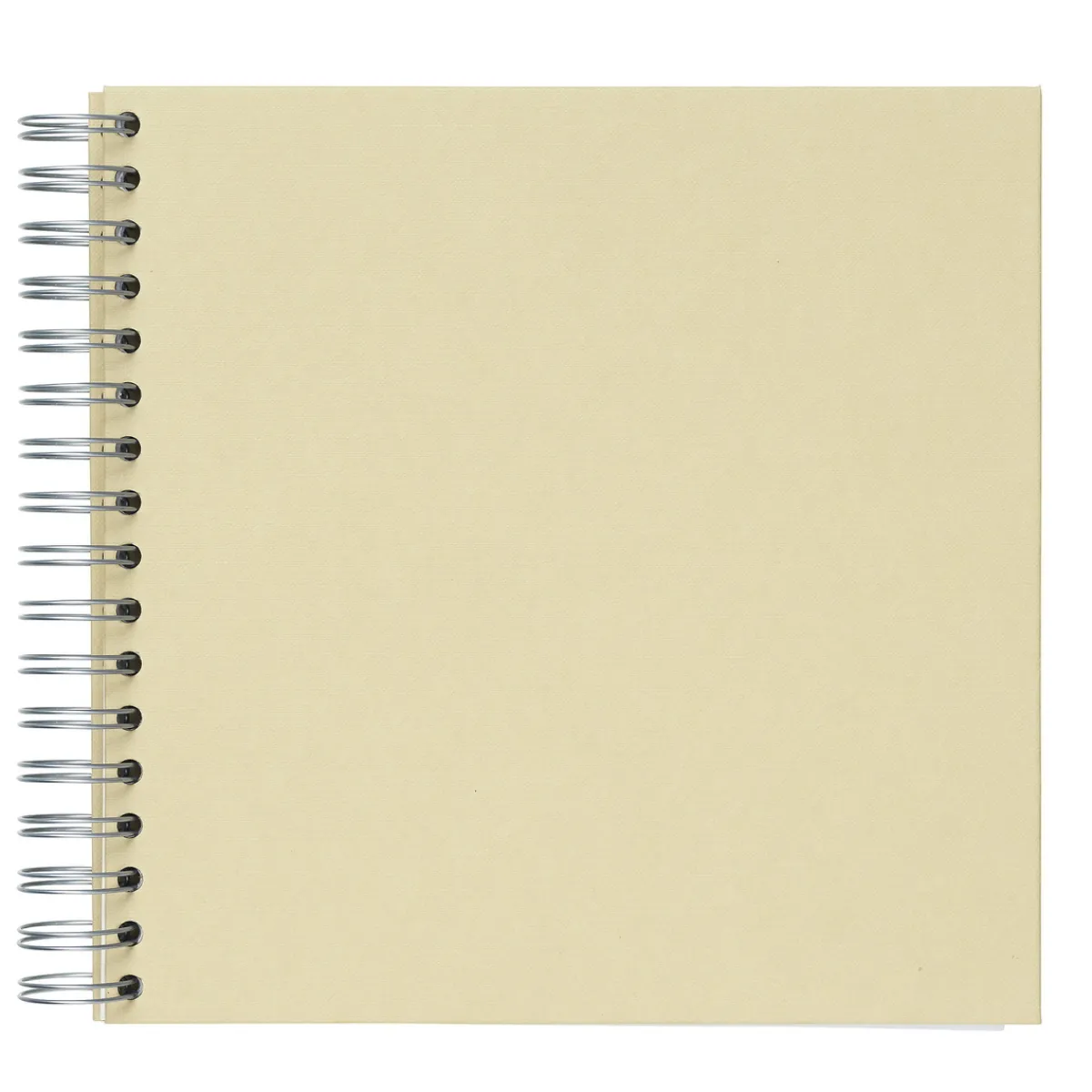 Panduro Hobby Fotoalbum med spiralbindning, 22×22 cm, beige, 25 vita ark, 225 g/m² | Album
