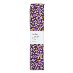 Panduro Hobby Färdigskuren tygbit 100×70 cm – småblommor på lila bakgrund