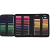 Creative Colors 72 färgpennor i fodral och 3 tillbehör – sudd, pennvässare och pennförlängare | Barn Barnpennor