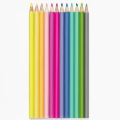 Barn Panduro Hobby Färgpennor, 12-pack vaxbaserade pennor i härliga pastellfärger!