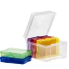 Panduro Hobby Förvaringslåda av plast, 18,5×21,5×14 cm, med 6 askar i olika färger à 17×12×3 cm