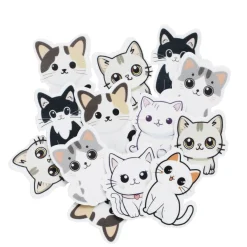Panduro Hobby Funky Foam Söta katter, 60 bitar självhäftande dekorgummi, ca 25×45 mm | Barn Funky Foam