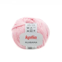 Katia Garn Alabama 50g ljusrosa | Bomullsgarn