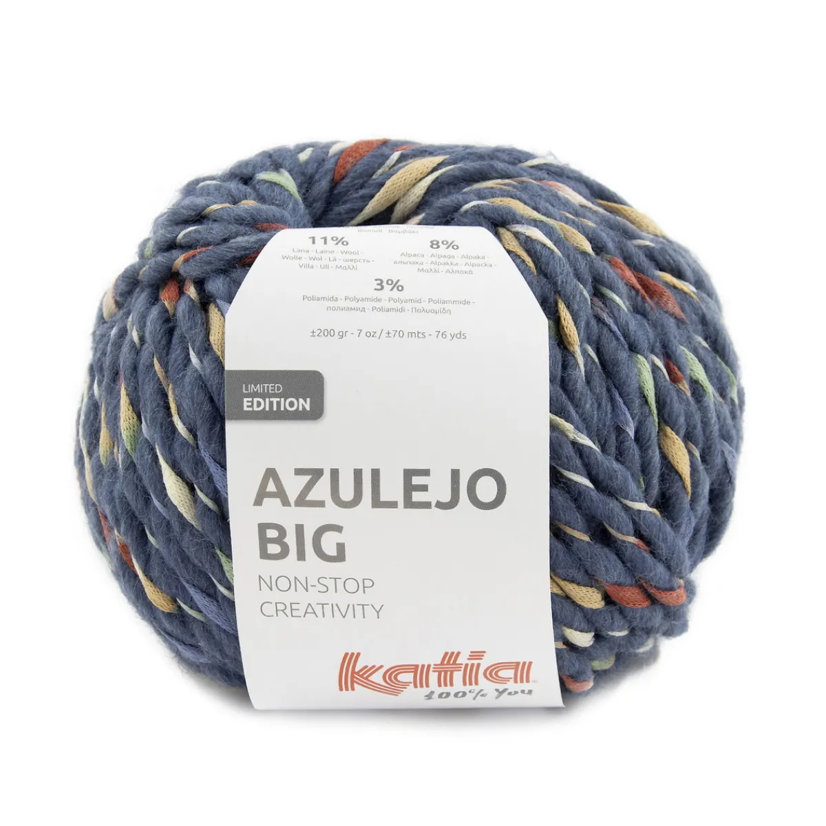 Katia Garn Azulejo Big 200g blå | Blandgarner