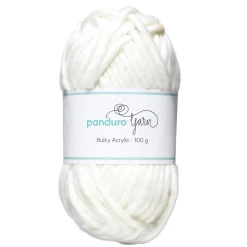 Panduro Yarn Garn Bulky Acrylic 100g vit – ett tjockt garn som ger resultat snabbt